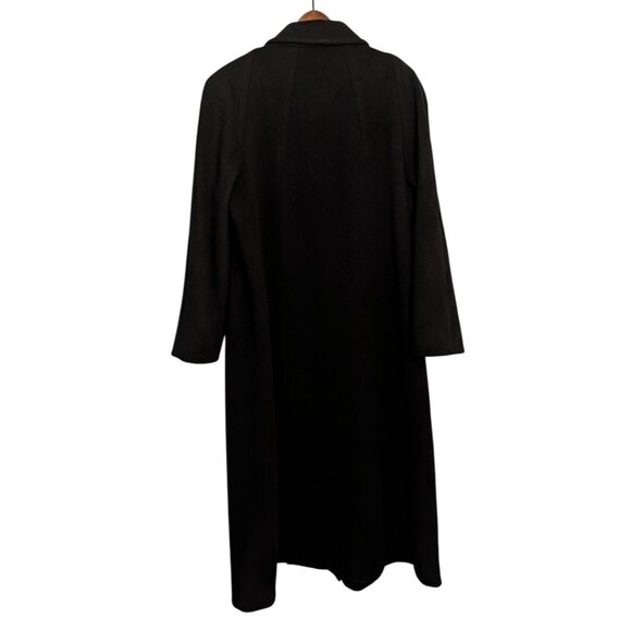 Pendleton Womens Wool Overcoat Size 12 Black Long Button-Up Winter lined - Picture 2 of 16